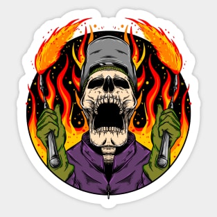 Welder Skull Sticker